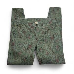 True Religion Women’s Green Paisley Vintage  Jeans Size 31 Skinney